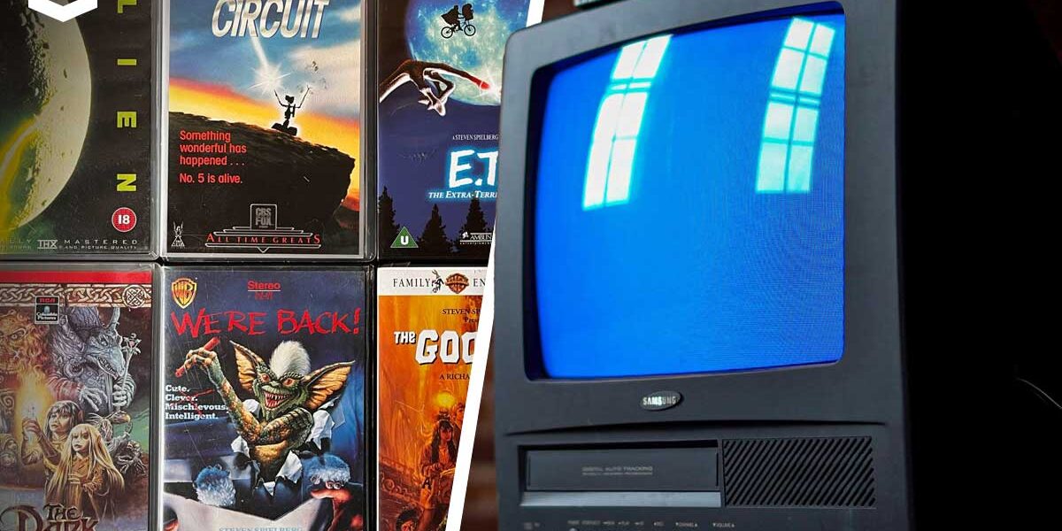 VHS horror movies, 80s classics, and a dad’s mission to reconnect and rewind time with the nostalgia of movie nights and clunky cassette players.