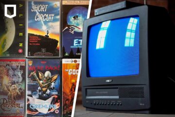 VHS horror movies, 80s classics, and a dad’s mission to reconnect and rewind time with the nostalgia of movie nights and clunky cassette players.